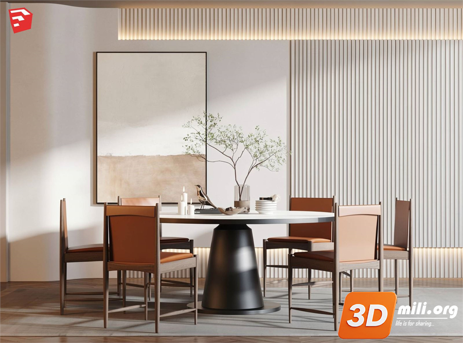 Dining Table Set Skp Files